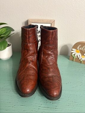 Durango Men's Chestnut Brown Leather Ankle Boots
